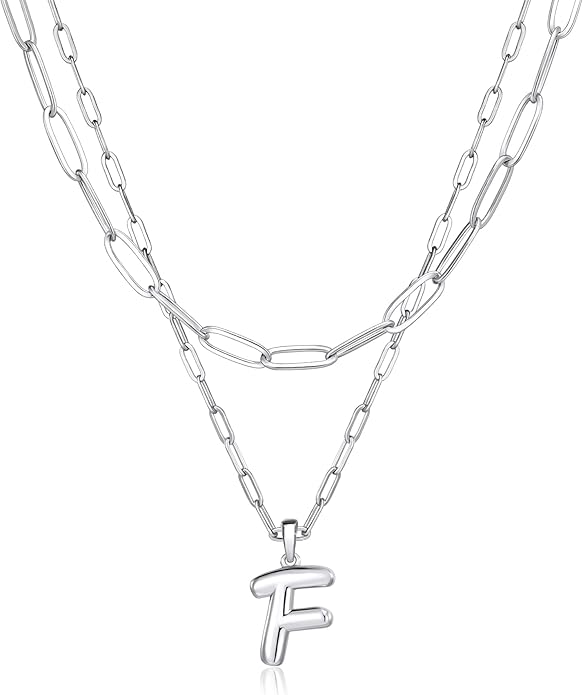 adoyi Valentines Day Gifts for Women Hers Dainty 14K Gold Plated Heart Initial Necklaces Layered Letter A-Z Pendant Necklace Stack Trendy Jewelry Birthday Valentines Day Gifts for Women Jewelry