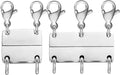 Dailyacc Layering Magnetic Necklace Clasp,18 K Gold and Silver Separator for Stackable Necklaces