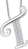 STARCHENIE Initial Necklace for Women 925 Sterling Silver Letter A-Z Pendant 26 Alphabet Jewelry
