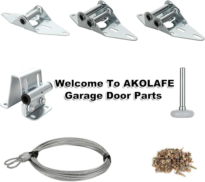AKOLAFE 12 Pack Garage Door Hinges #1 Heavy Duty 14 Gauge Steel Garage Door - Image 3