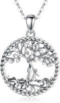 Vito 925 Sterling Silver Tree of Life Necklace for Women, Mother Tree Pendant for Mom Mother Necklace Mother's Day Jewelry Gift for Wife Grandma, 18/22 Inch Chain