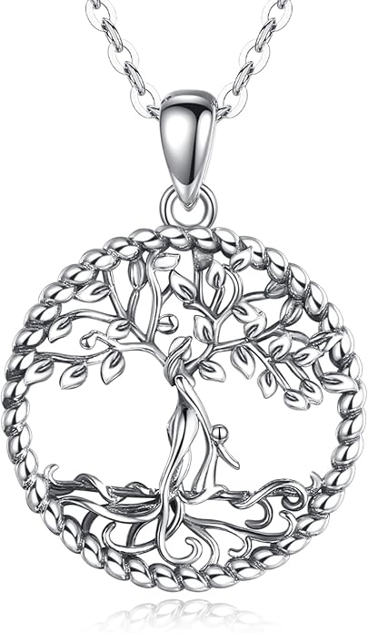 Vito 925 Sterling Silver Tree of Life Necklace for Women, Mother Tree Pendant for Mom Mother Necklace Mother's Day Jewelry Gift for Wife Grandma, 18/22 Inch Chain