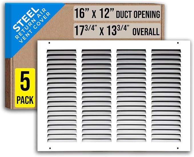Fits 16x12 Duct Opening | Steel Return Air Grille by Handua | Vent Cover Grill by Handua