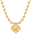 Aobei Pearl 18K Gold Plated Moon Star Lion Evil Eye Love Heart Cross Pendant Necklace Medallion Paperclip Chian Choker Layering Jewery for Women