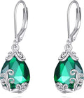 POPLYKE Celtic Filigree Teardrop Drop Dangle Earrings Sterling Silver Leverback Earrings Jewelry for Women