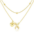 adoyi Valentines Day Gifts for Women Hers Dainty 14K Gold Plated Heart Initial Necklaces Layered Letter A-Z Pendant Necklace Stack Trendy Jewelry Birthday Valentines Day Gifts for Women Jewelry