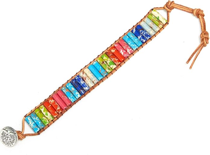 ZOSOJONA 7 Chakra Bracelet Bohemian Handmade Leather Wrap Healing Protection Natural Stone Yoga Beaded Bracelets Boho Friendship Jewelry