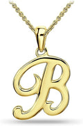 SEA OF ICE Letter Initial Necklace, Alphabet Letter Pendant Necklace, Sterling Silver, Gold, Rose Gold Necklace for Women, Elegant Initial Necklaces, Personalized Custom Women's Necklaces