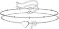 M MOOHAM Valentines Day Gifts for Kids Teen Girls -14K-Gold-Plated Heart Initial A-Z Bracelets for Women Girl Dainty Gold Bracelets Birthday Valentines Gifts for Women Her Teenage Girls Kid Teen Gift