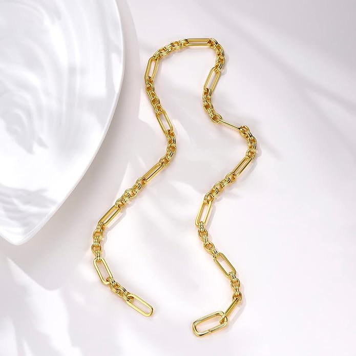 Dainty Layered Choker Necklace 18k gold Plated Y Pendant Commemorative coin Necklace Multilayer Bar Disc Necklace Adjustable Layering Choker Necklaces fashion jewelry for Women Girls