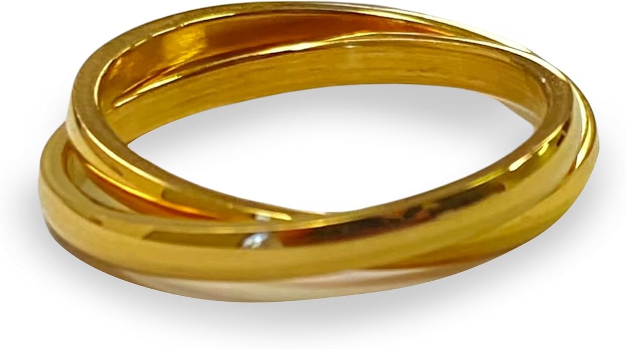 Elegant 18K Gold Plated Stainless Steel Ring – Fine Metal-Plated Jewelry with Durable, Scratch-Resistant Design for Daily Wear & Special Occasions