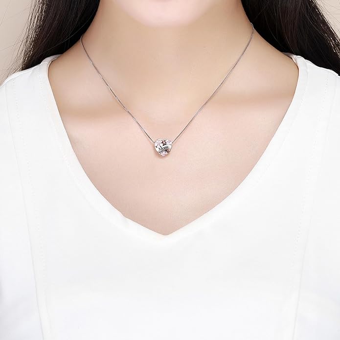 JIAYIQI Heart Love Charms for Mom Grandma Daughter Sister Friend Wife Fit Bracelet 925 Sterling Silver Daisy Ladybug Charm Bead Valentine's Day Mother's Day Birthday Christmas Jewelry for Women
