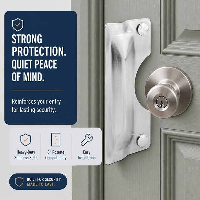 Prime-Line U 9496 Latch Guard Plate Cover – Protect Against Forced Entry - Image 2