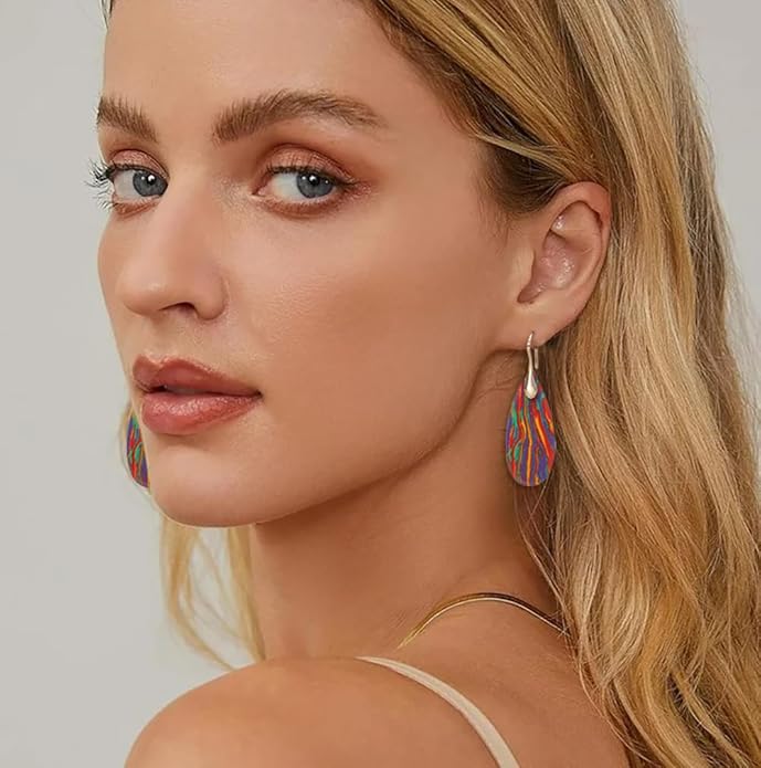 Natural Stone Earrings Waterdrop Stone Dangle Earrings for Women