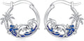 JUSTKIDSTOY Hypoallergenic Panda/Unicorn/Hummingbird/Dolphin Hoop Earrings for Women 925 Sterling Silver Animal Huggie Hoop Earrings Jewelry Gifts for Sensitive Ears
