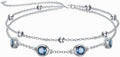 Dorunmo 925 Sterling Silver Birthstone Anklet Bracelets for Women Birthday Mother's Day Jewelry Gifts for Wife Girlfriend Mother Her