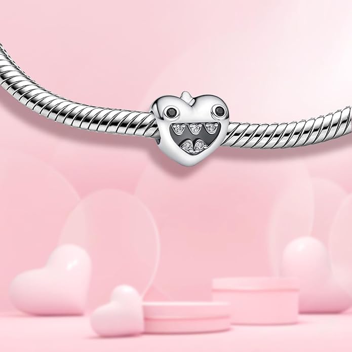 Family Mom Heart Charms 925 Sterling Silver Bead for Bracelets and Necklaces For Women Jewelry Present