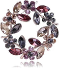 Crystal Pearl Flower Brooches Pins Fashion Beautiful Created Rhinestone Floral Brooch Good Idea for Party Dance Wedding Banquet for Elegant Women Girl