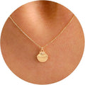 14K Gold Plated Dainty Pendant Butterfly Bead Boot Bee Baseball Flower Compass Airplane Heart Hummingbird Tree Necklace Simple Jewelry Gift for Women