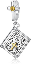 Birthday Fashion Love Heart Dangle Charm 925 Sterling Silver Charms fits Bracelets and Necklace Pendant Bead Charms Jewelry Present for Women Family Friends