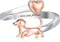 Highland Cow Ring 925 Sterling Silver Adjustable Ring Birthstone Ring Engraved Name Highland Cow Gifts Jewelry for Women