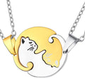 Couple Heart Or Cat BFF Best Friend for Girls Puzzle Friendship Pendant Necklaces,316L Stainless Steel
