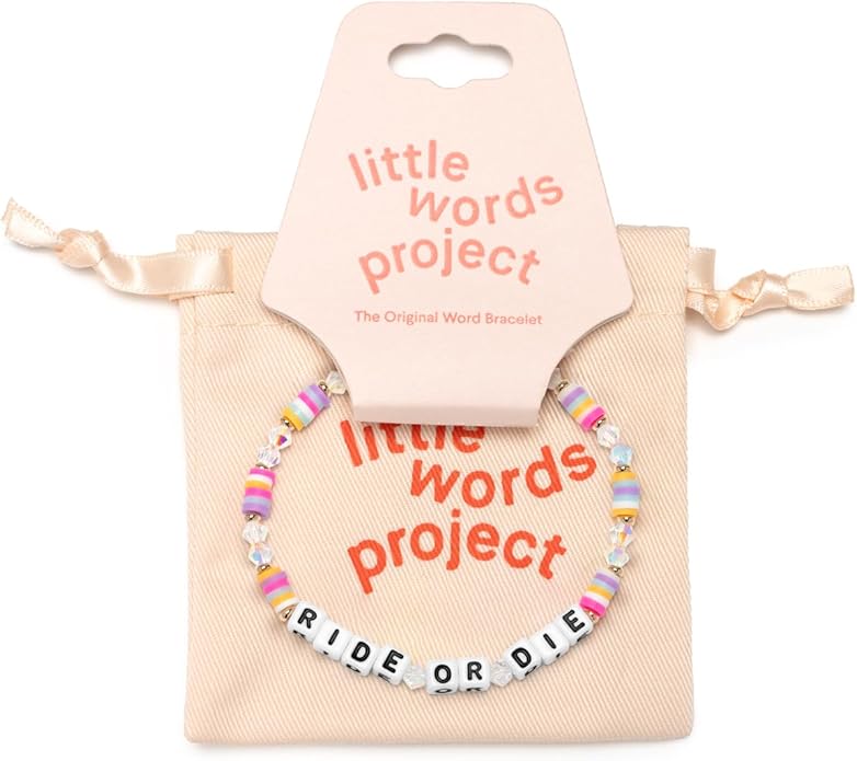 Little Words Project Mother's Day Gifts, The Original Word Bracelet, Made with Colorful Beads and Plated Brass Hardware, Handcrafted Design & Positive Message