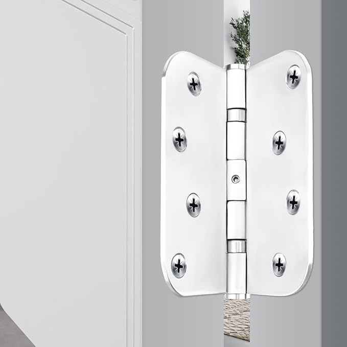 Ball Bearing Door Hinges, 4x4 Inch Stainless Steel Brushed Nickel, 3 Pack | - Image 8