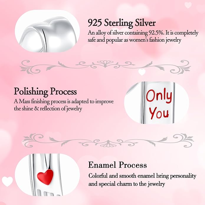 925 Sterling Silver Charms for Bracelets and Necklaces Charms for Women Fashion Jewelry for Women Friend and Mother