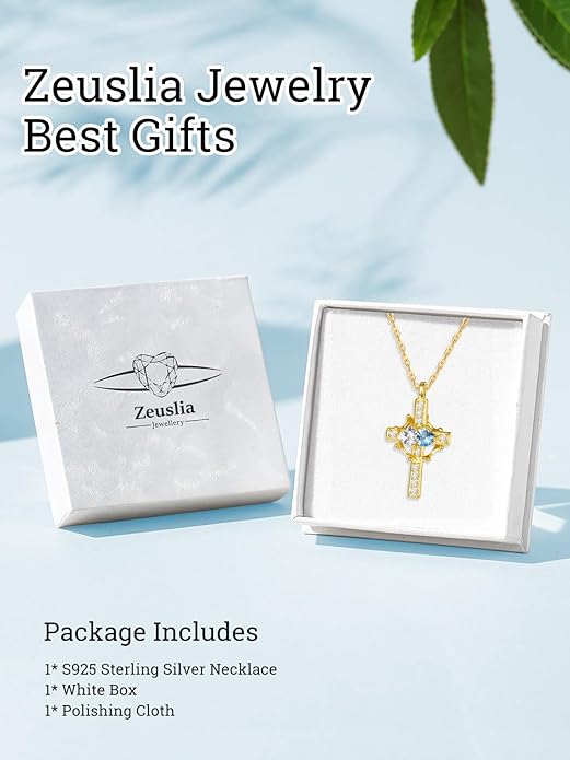 Valentine's Day Gifts for Wife 925 Sterling Silver Double Birthstone Pendant Necklaces I Love You for Always and Forever Necklace Anniversary Birthday Gifts for Wife Girlfriend Mom Her