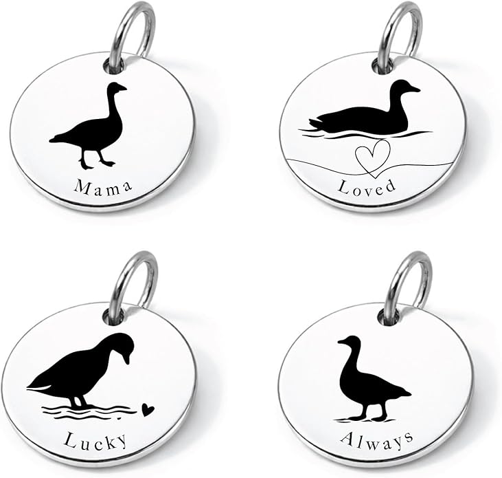 SM Design Mama Animal Charm Set – Set of 4 Stainless Steel Charms – Motherhood & Family Keepsake Jewelry Charmss
