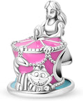 LIGHTDOG 925 Sterling Silver Charm fits Pandora Charm Bracelet Necklaces Pendant Bead Charms Jewelry Gift for Women Family Friends