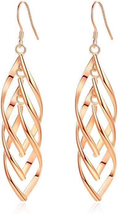 Sterling Silver Plated Earrings Dangle Earrings Linear Drop Statement Earrings for Women