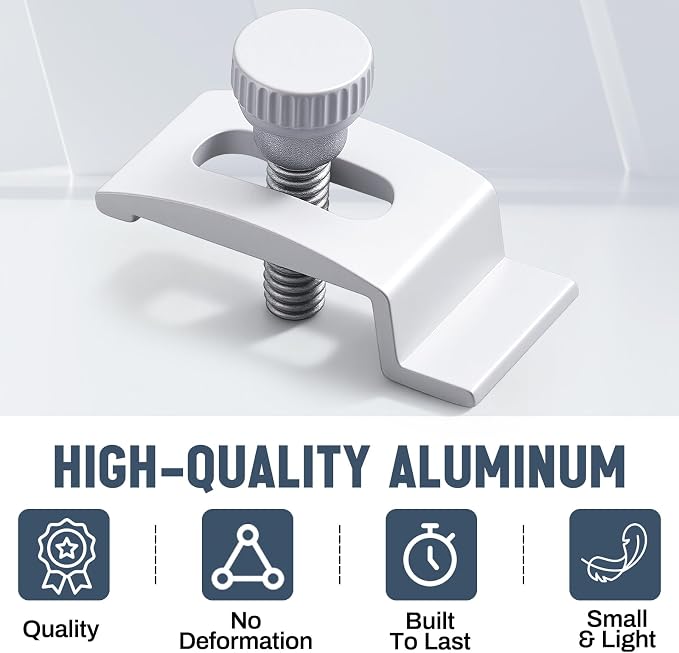 Blulu 24 Pcs T 8726 1/4 Inch Aluminum Storm Door Panel Clip Storm Window Screen - Image 3
