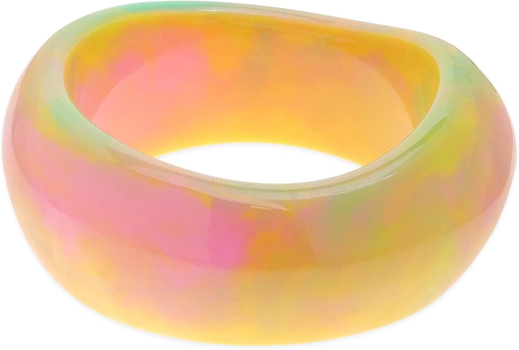 Chunky Resin Wide Bangle Bracelets for Women, Trendy Statement Minimalist Acrylic Bracelet Prom Holiday Jewelry Gift