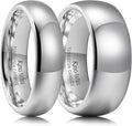 King Will Tungsten Carbide Wedding Band for Men Women Promise Rings for Couples Domed High Polish