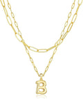adoyi Valentines Day Gifts for Women Hers Dainty 14K Gold Plated Heart Initial Necklaces Layered Letter A-Z Pendant Necklace Stack Trendy Jewelry Birthday Valentines Day Gifts for Women Jewelry