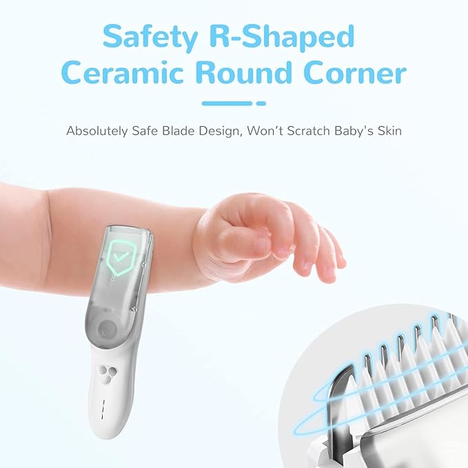 FERRISA Cordless Baby Hair Clippers, Vacuum Hair Clipper for Baby Fine Hair, Baby Hair Clipper Quiet Hair Clipper for Baby, Hair Clipper Auto Suck Snipped Hair, IPX7 Waterproof Rechargeable