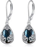 POPLYKE Celtic Filigree Teardrop Drop Dangle Earrings Sterling Silver Leverback Earrings Jewelry for Women