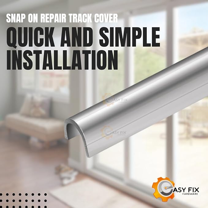 Hardware Sliding Door Track Cover 7/32" W x 9/32" H, Stainless Steel Patio - Image 4