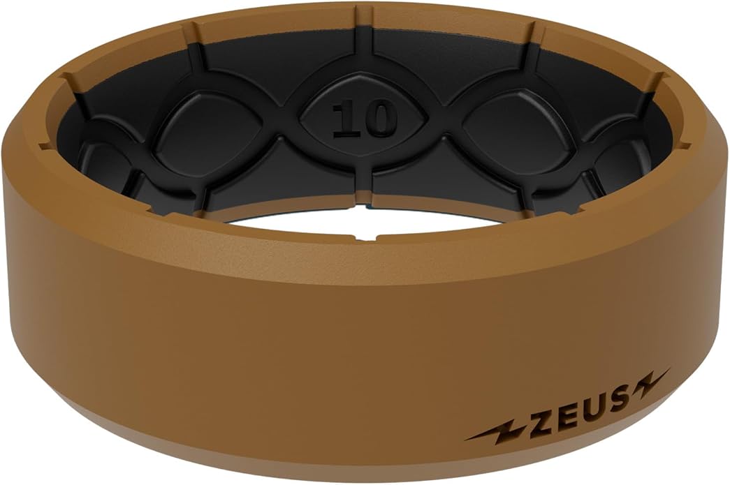 Groove Life Zeus Anti Stretch Silicone Ring Breathable Silicone Rings for Him and Her, Unique Design, Comfort Fit Ring