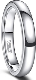 Greenpod 2mm 4mm 6mm Tungsten Wedding Bands Ring for Women Men Rose Gold Plated/Silver/24K Gold Plated/Black Polished Slim Engagement Promise Rings Comfort Fit Size 4-13