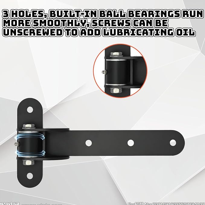 2 Pack Heavy Duty Gate Hinges, 180°Swing Gate Hinges Heavy Duty Wood Fence | - Image 7