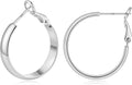 Gacimy 14K Gold Plated Hoop Earrings for Women, 14k Real Gold Plated with 925 Sterling Silver Post, Hypoallergenic Lightweight Thick Hoops Earrings for Women Trendy