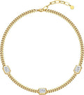 Natural Freshwater Baroque Pearl Necklace 14K Gold Plated Dainty Choker Necklace for Women Girls Snake Chain/Cuban Link/Paperclip/Ball Beaded Chain/Tennis Chain Fashion Jewelry for Gift