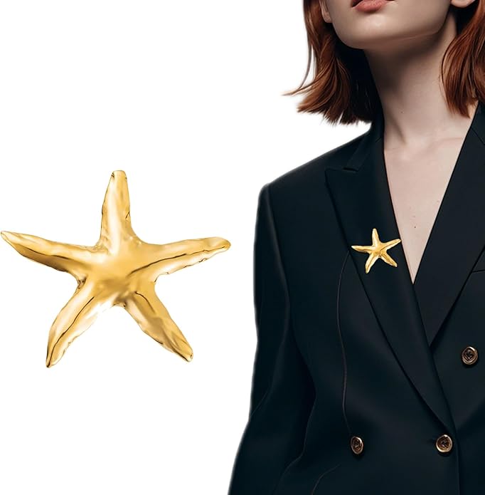 Minimalist Metal Brooch for Women, Unique Irregular Shape Pin Jewelry, Sun, Snail, Starfish & Abstract Design Brooches, Fashion Accessories for Coat, Dress, Scarf, Bag