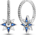 LAZA 925 Sterling Silver Hoop Earrings for Women, Hypoallergenic Huggie Butterfly Dangle Drop Earrings Colorful Flower Earrings Jewelry Gifts