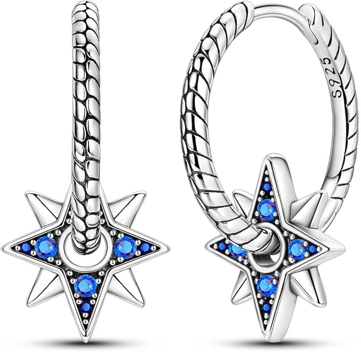 LAZA 925 Sterling Silver Hoop Earrings for Women, Hypoallergenic Huggie Butterfly Dangle Drop Earrings Colorful Flower Earrings Jewelry Gifts
