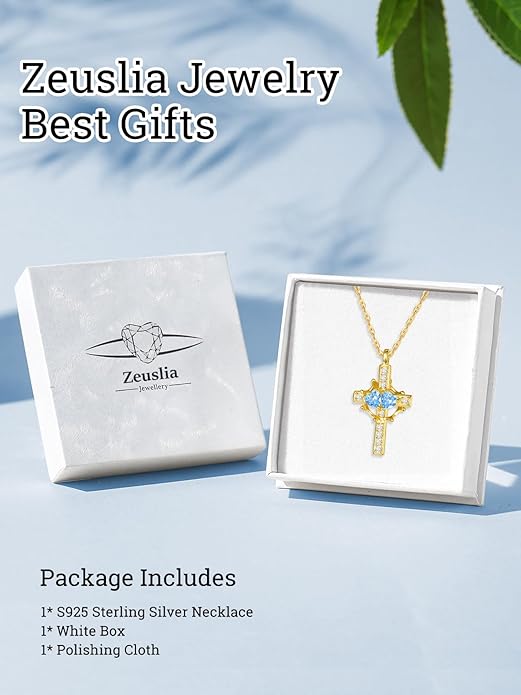Valentine's Day Gifts for Wife 925 Sterling Silver Double Birthstone Pendant Necklaces I Love You for Always and Forever Necklace Anniversary Birthday Gifts for Wife Girlfriend Mom Her