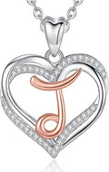 INFUSEU Unique Initial Necklaces for Women Girls Small Heart Letter Jewelry, Meaningful Personalized Gifts
